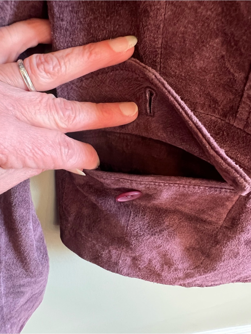 LOFT Plum Suede Blazer Jacket - Picture 6 of 6